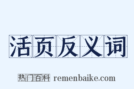 活页反义词是什么意思的图片